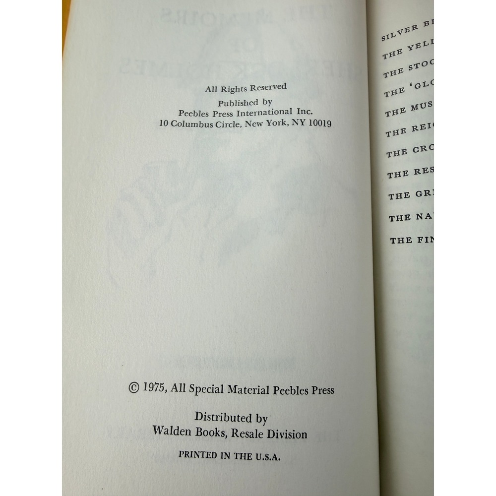 Sherlock Holmes 4 Vol Book Set Peebles Classic Library Sir Arthur Conan Doyle 75 - Picture 5 of 5